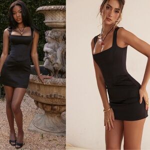 NWOT HOUSE OF CB 'Enya' Black Corset Mini Dress sz XS